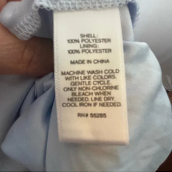 Express Light Blue Floral Halter Dress - Picture 8 of 9